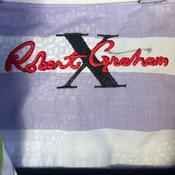 Robert Graham Button Up Mens Size XL Short Sleeve Shirt - Picture 7 of 15